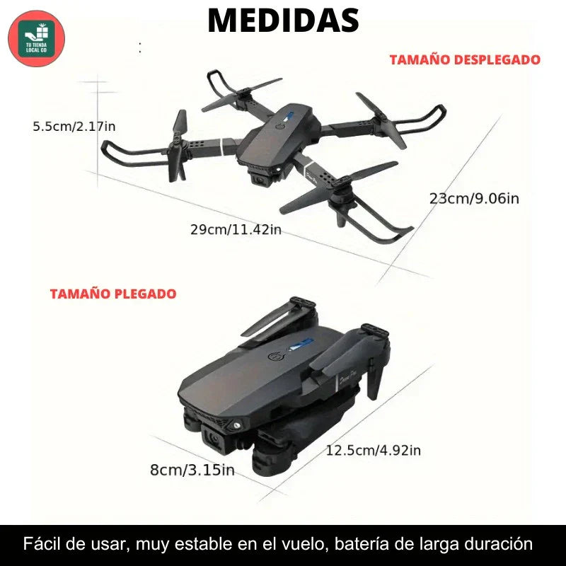 NUEVO DRONE W8 PRO MAX 2025 CON INTELIGENCIA ARTIFICIAL + 2 BATERIAS ADICIONALES y ESTUCHE DE REGALO