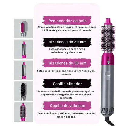 SECADOR Y ALISADOR 5 EN 1 📦 ENVÍO GRATIS