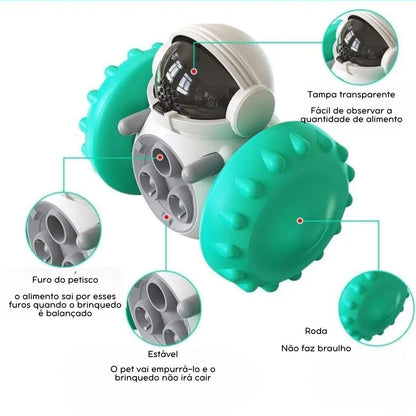 Brinquedo Dispenser de Petiscos em Formato de Robô para Pets: A Diversão Interativa que Estimula o Mental e o Físico do Seu Animal